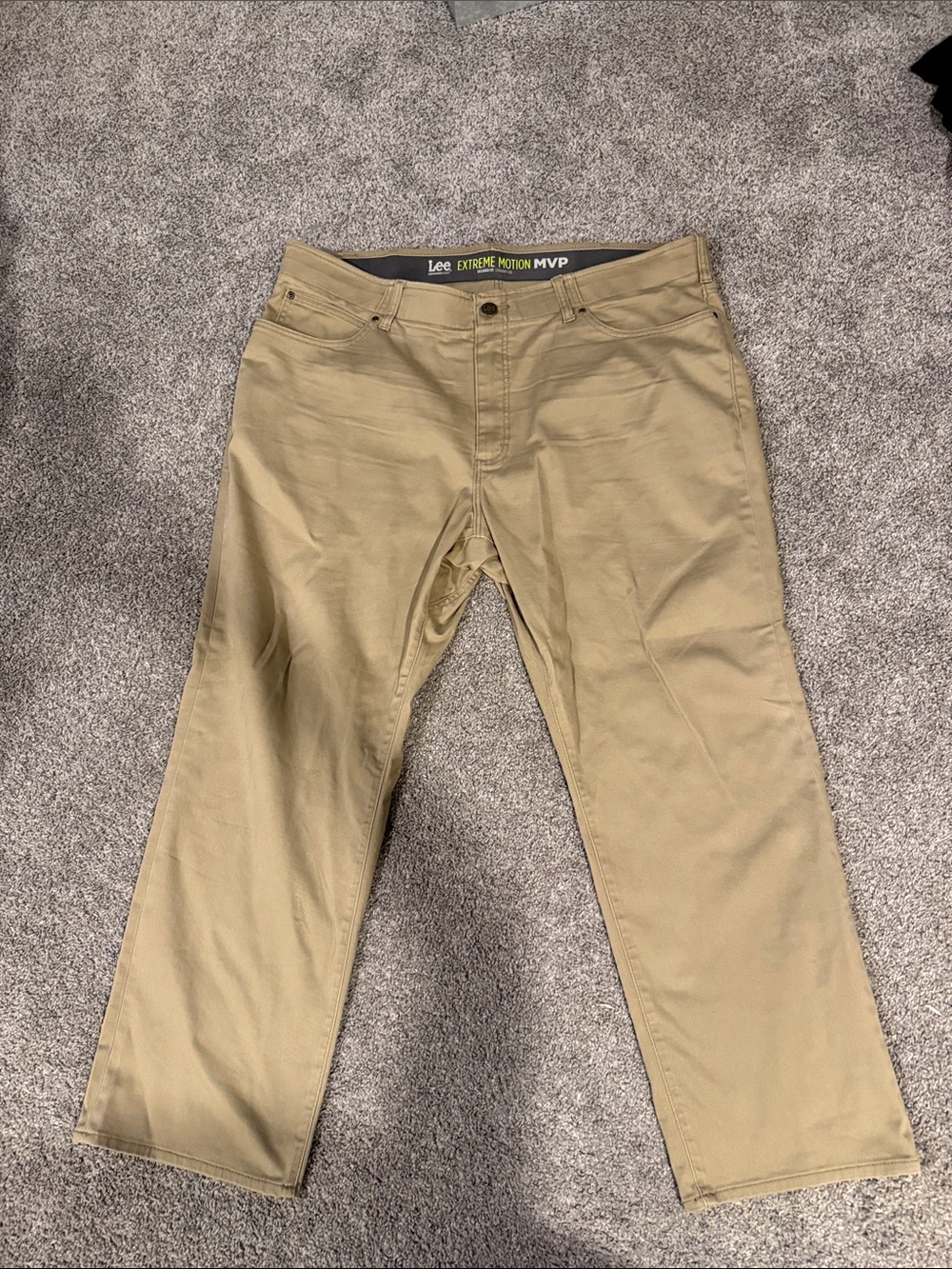 Lee Men's Tan Chino Pants - Stretch Straight Fit